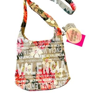 Robin Ruth City of Valencia Floral Print Crossbody Bag with Tags